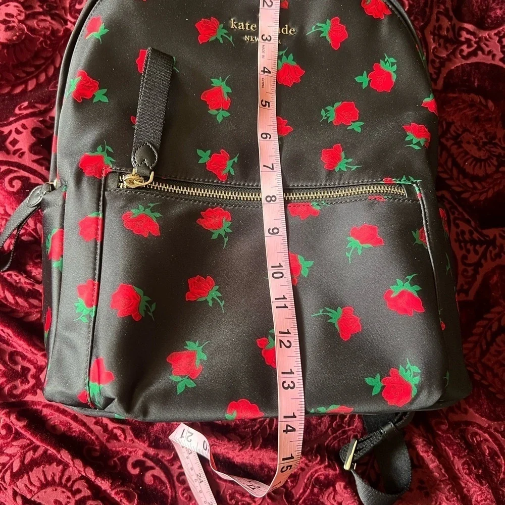 Kate Spade Black Chelsea Rose Backpack